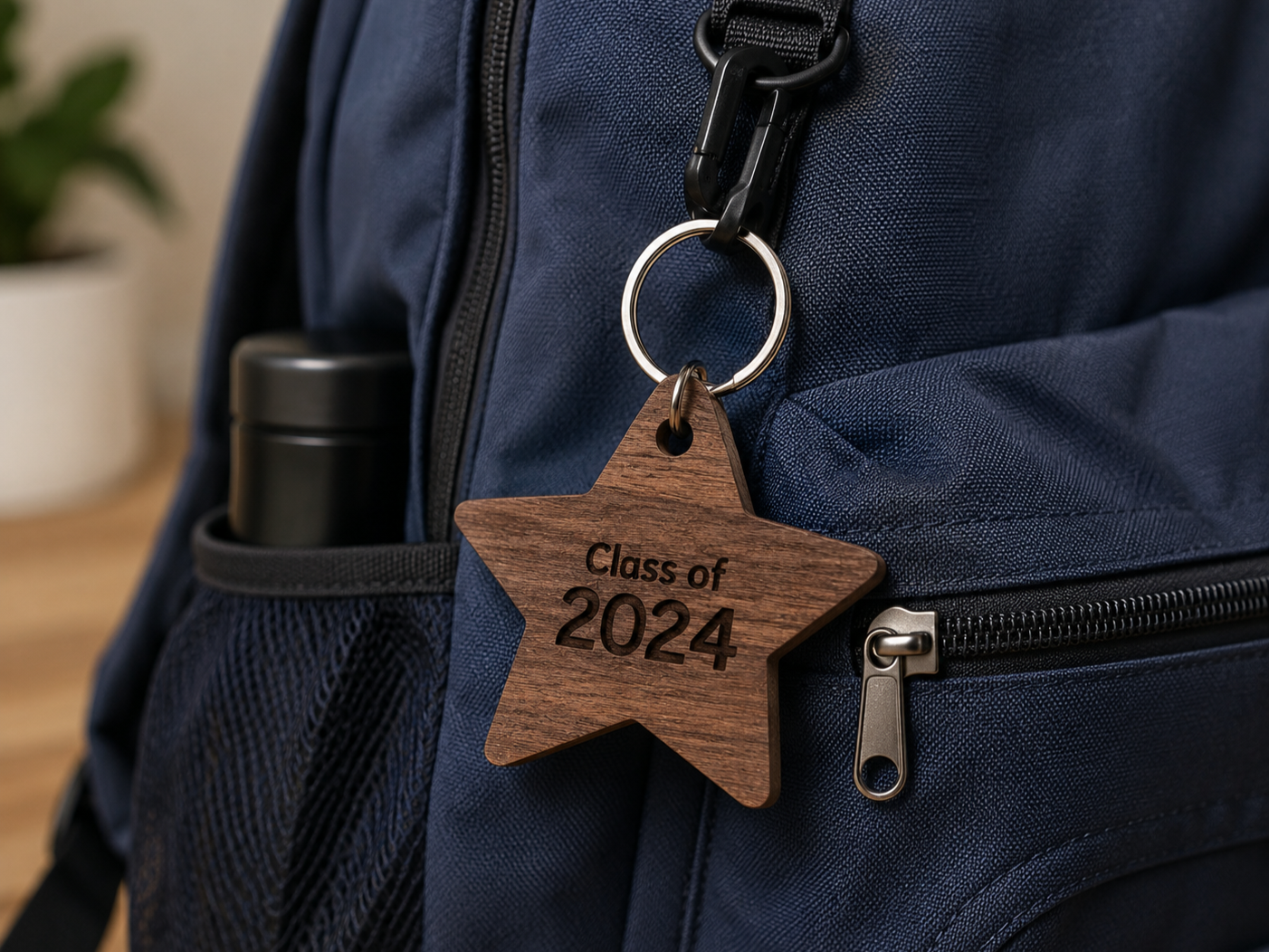 Star-shaped class of graduation keychain gift for her