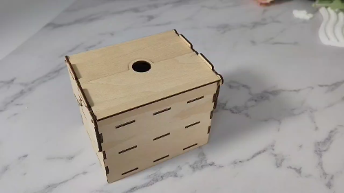 [Laser cut and engrave] DIY Wooden Puzzle Box with Gear Design