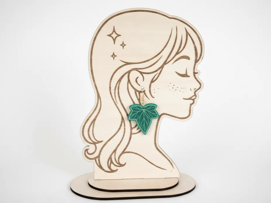 Woman Silhouette Earring Display Stand gift for her design