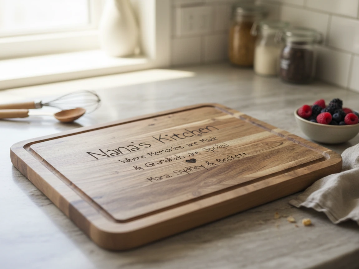 "Nana's Kitchen" Engraved Cutting Board gift design