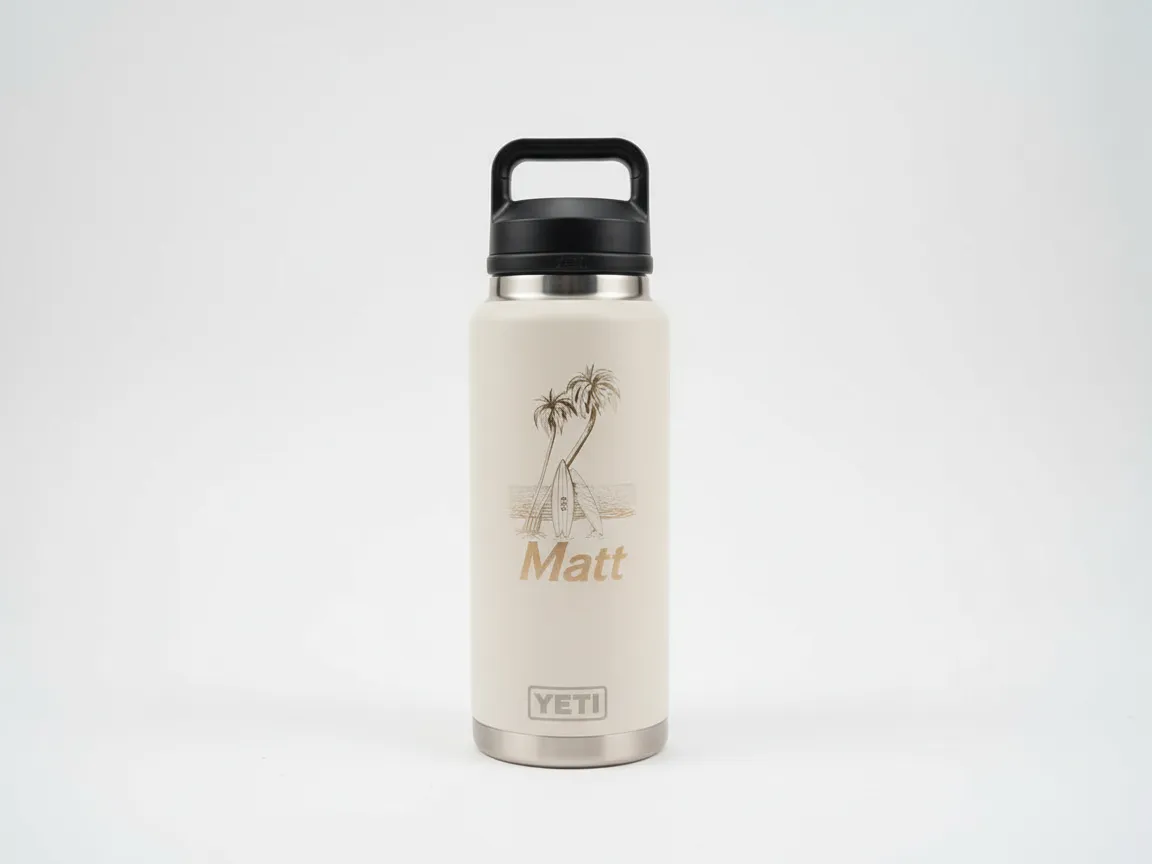 YETI Tumbler Engraved with xTool F2 laser engraved custom tumbler idea