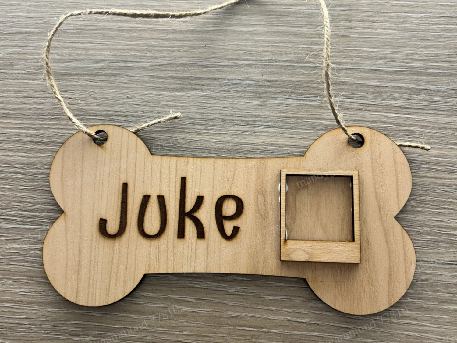 Bone-Shaped Dog Photo Frame pet id tag design