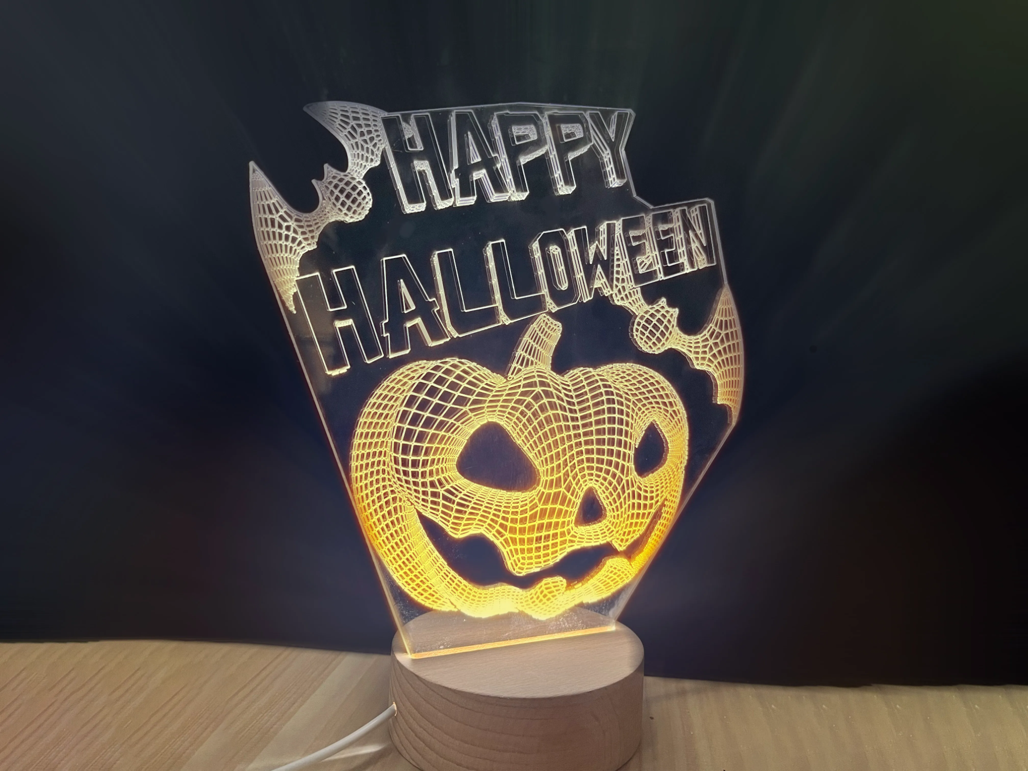 Happy Halloween Lamp Halloween lantern and light-up decoration idea