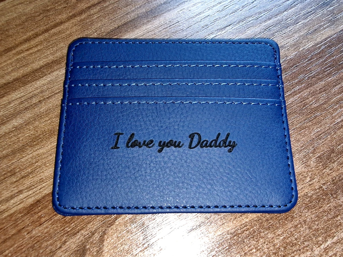 Personalised I Love You Daddy Leather Wallet personalized gift for him idea