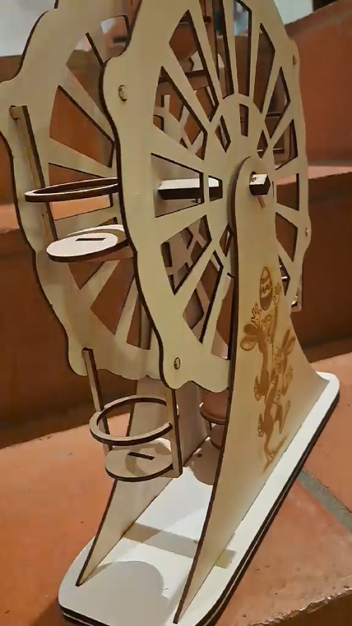 [Laser cut and engrave] Grande roue a oeufs de Paques en bois découpé au laser pour œufs de Pâques décoratifs
