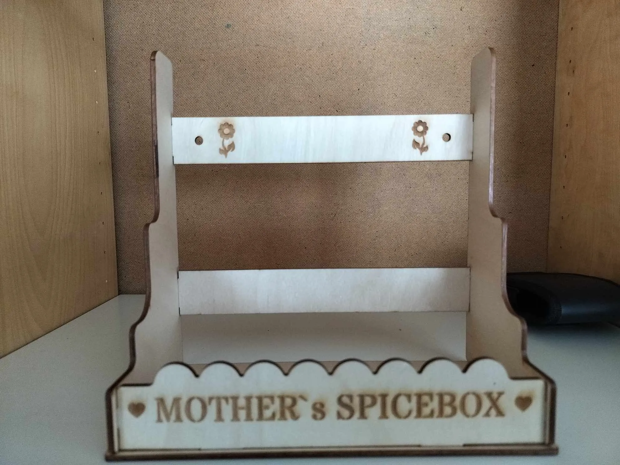 Mothers Spice Box laser cut spice storage idea