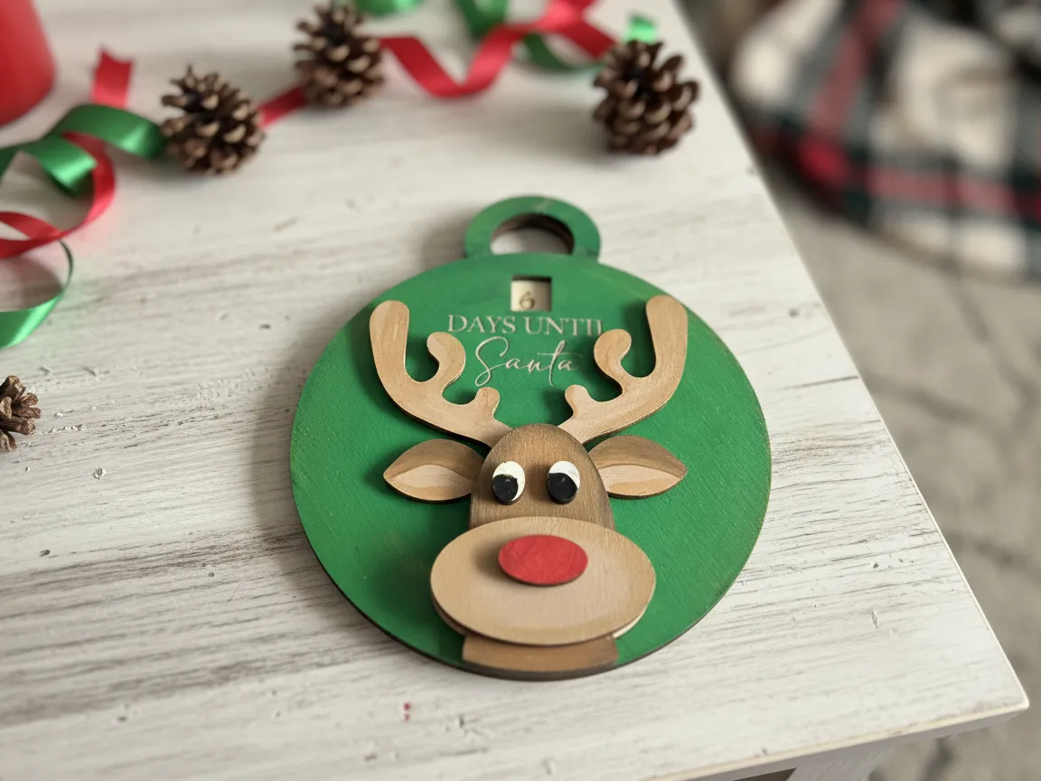 Reindeer Christmas Countdown Ornament Christmas Eve box idea