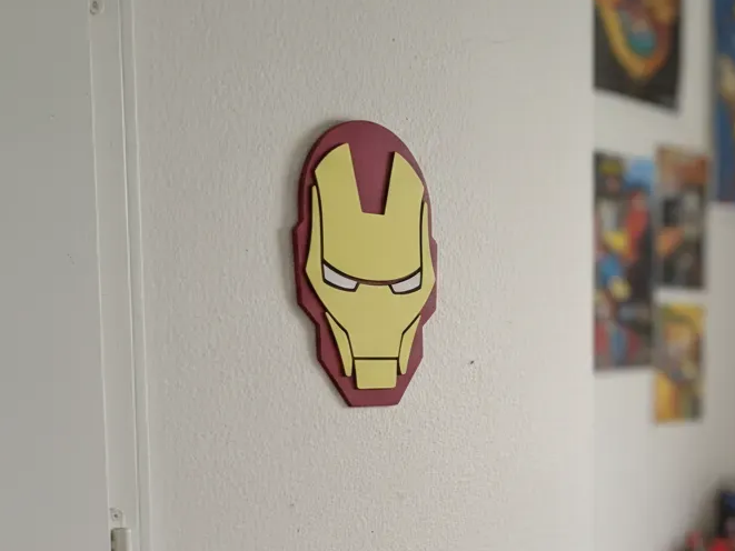 Iron Man laser cut wood wall decor