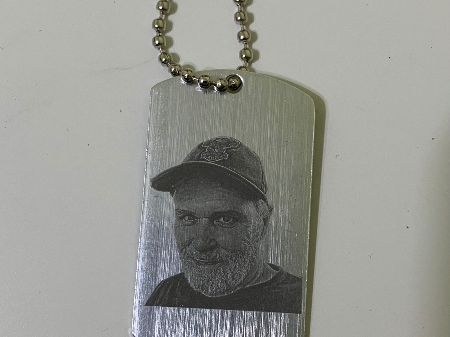 Engraved Photo Dog Tag on Stainless Steel personalized photo gift design