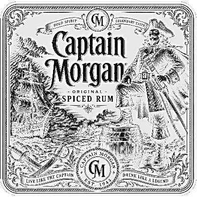 Captain Morgan Spiced Rum Slate Drink Coaster | Free Files - Atomm