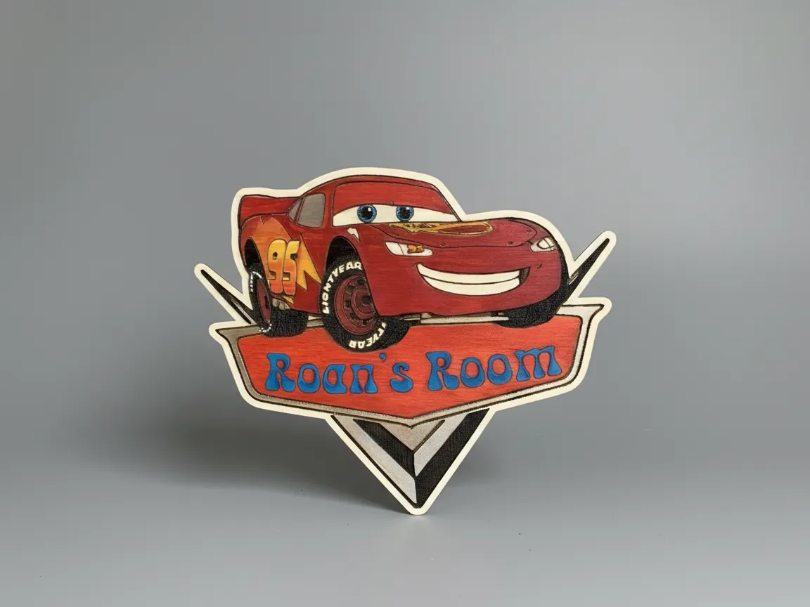 Lightning Mcqueen door sign