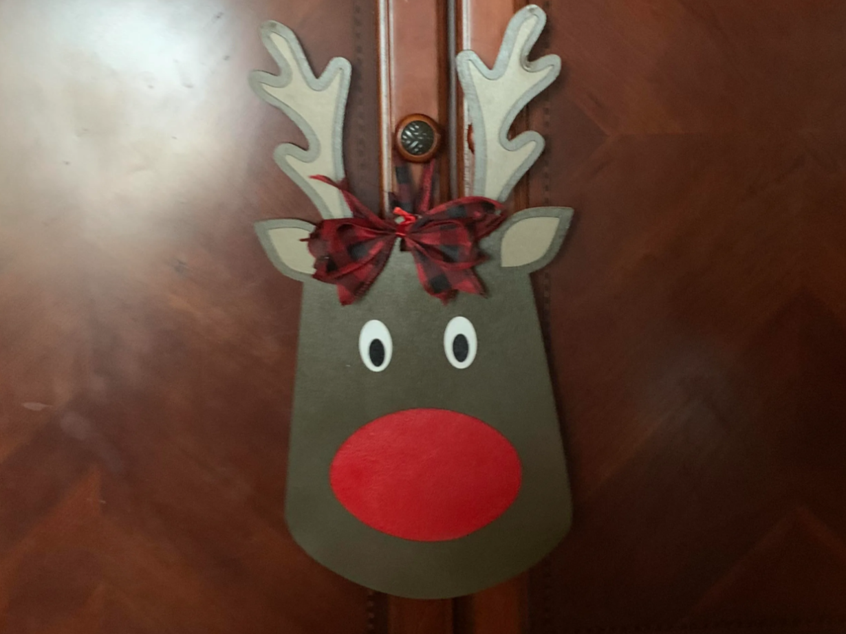 Reindeer Christmas decoration for window display
