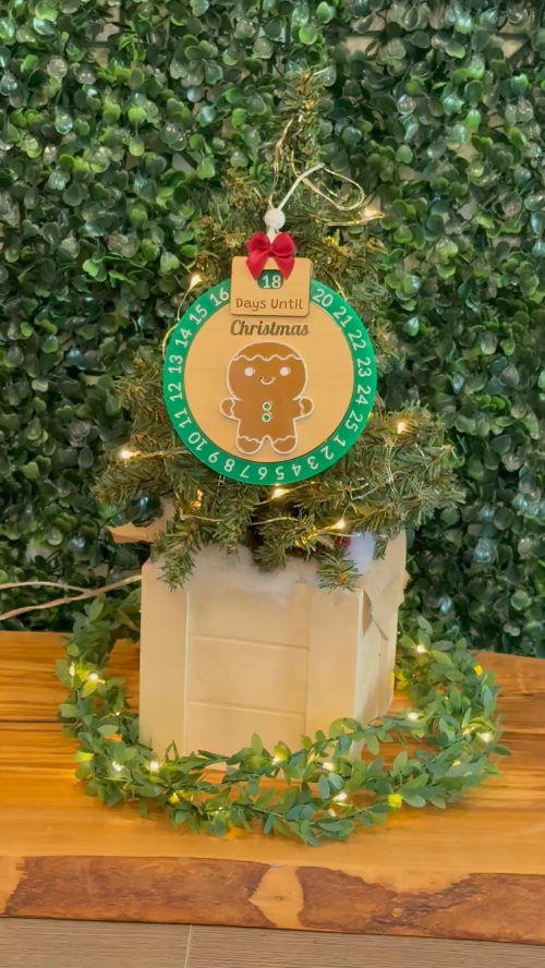 [Laser cut and engrave] Christmas Countdown Spinner Ornament PACK 1 – Premium Laser Cut File (SVG + XCS)