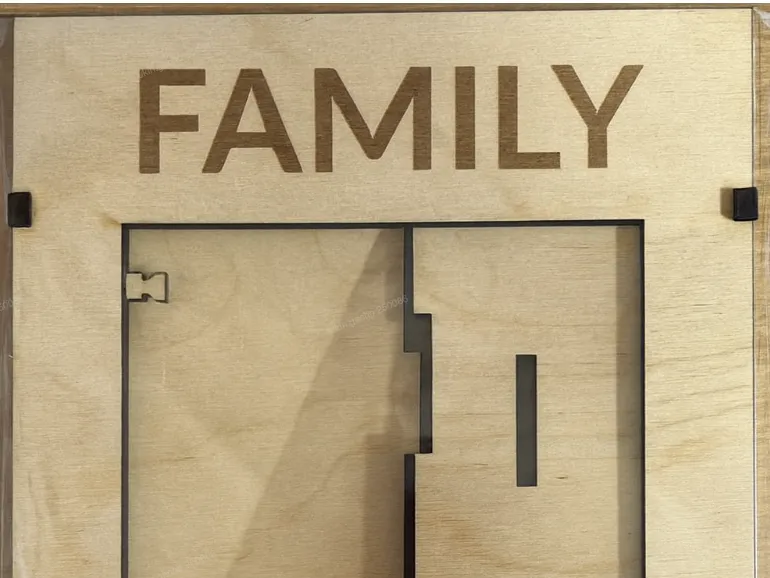 "FAMILY" Vertical Wooden Photo Frame gift design