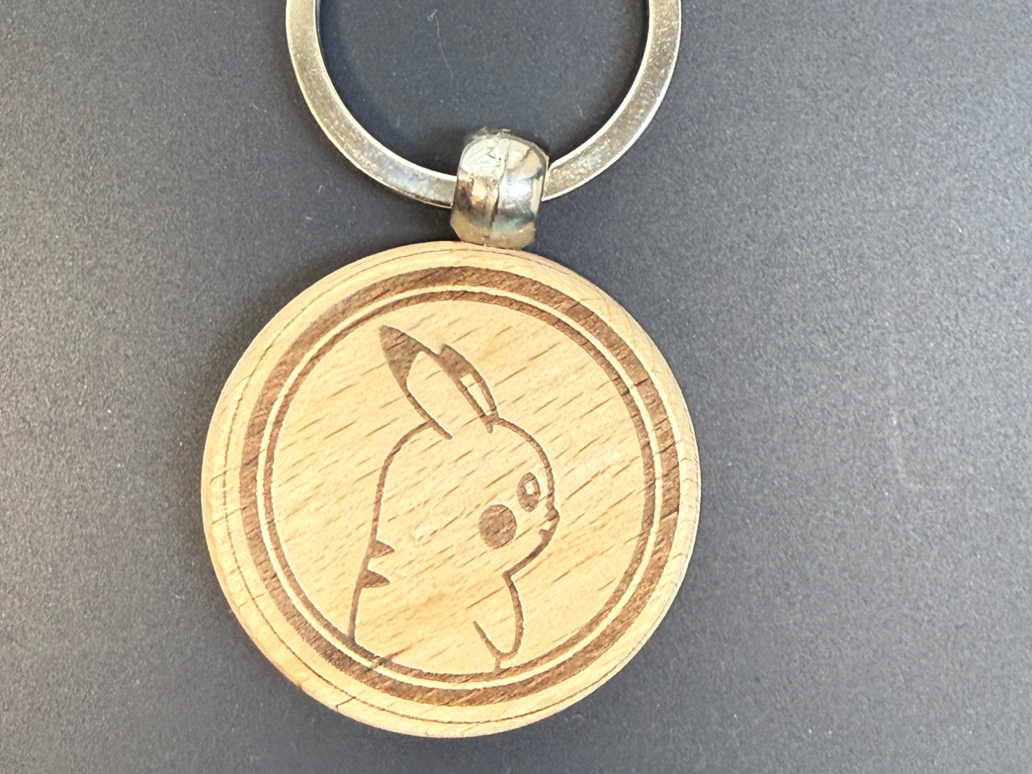 Wood Coin Pikachu Keychain pokemon keychain idea