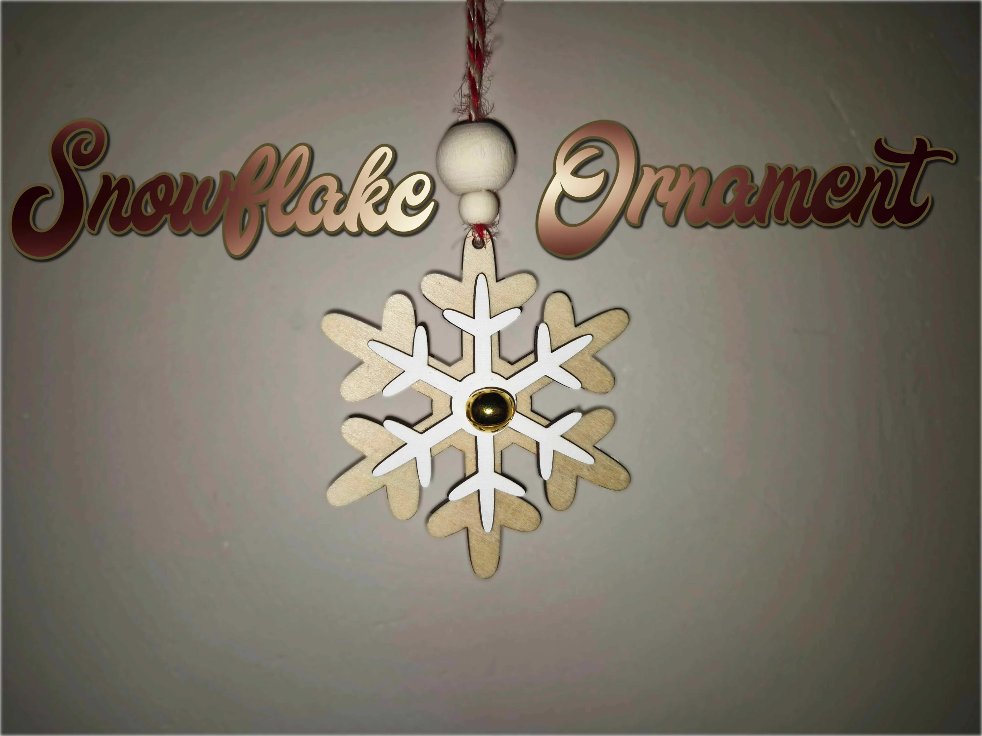 Snowflake ornament hanging decoration for Christmas window