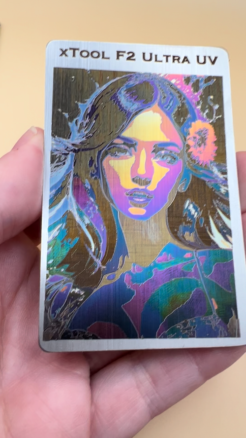 [Laser cut and engrave] Color Engraving on the F2 Ultra UV