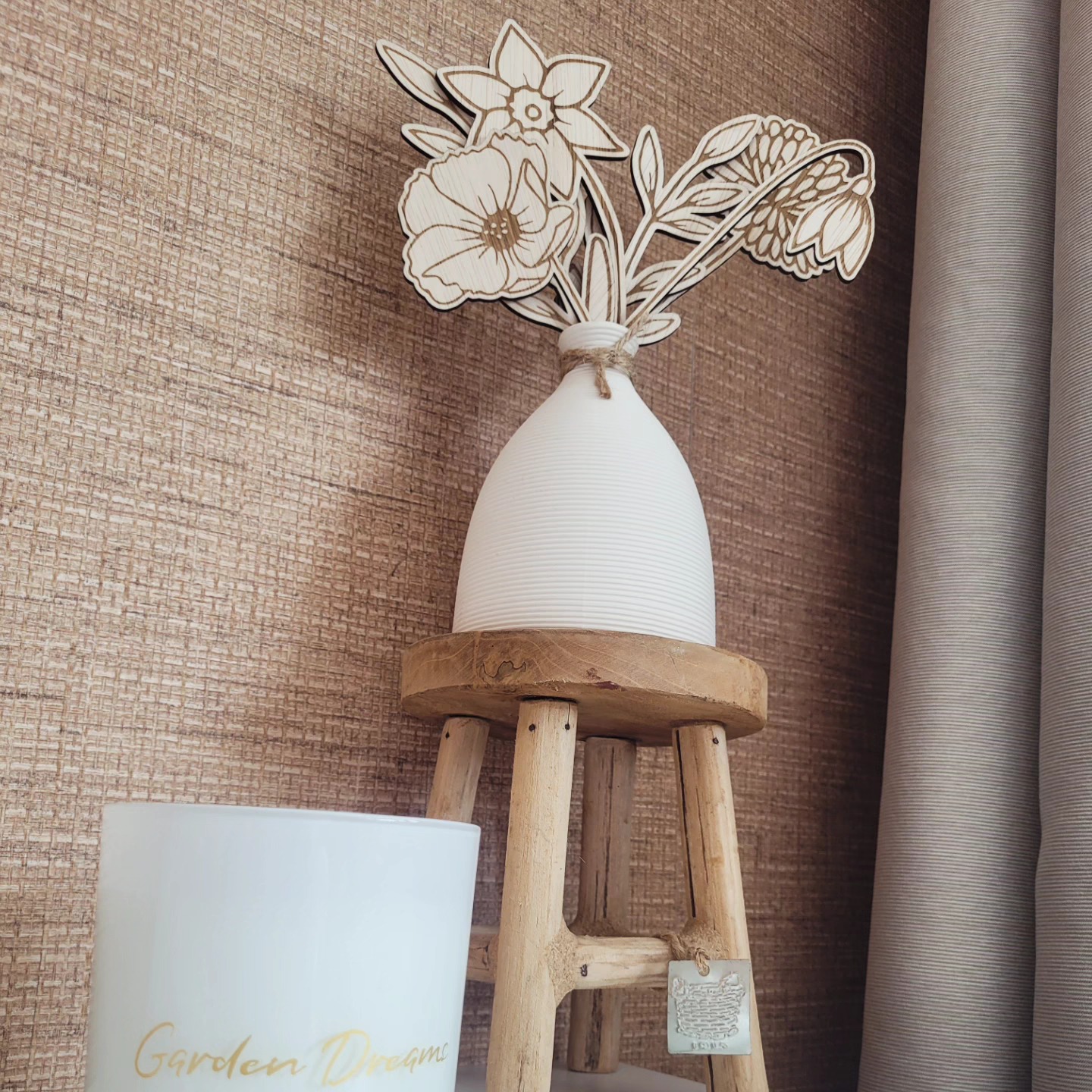 Wooden Floral Bouquet Decor birthday gift for mom idea