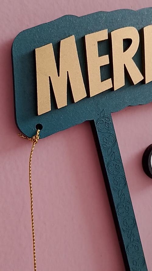 [Laser cut and engrave] Laser Cut Merry Christmas Santa Claus Wall Decoration with Snowflakes