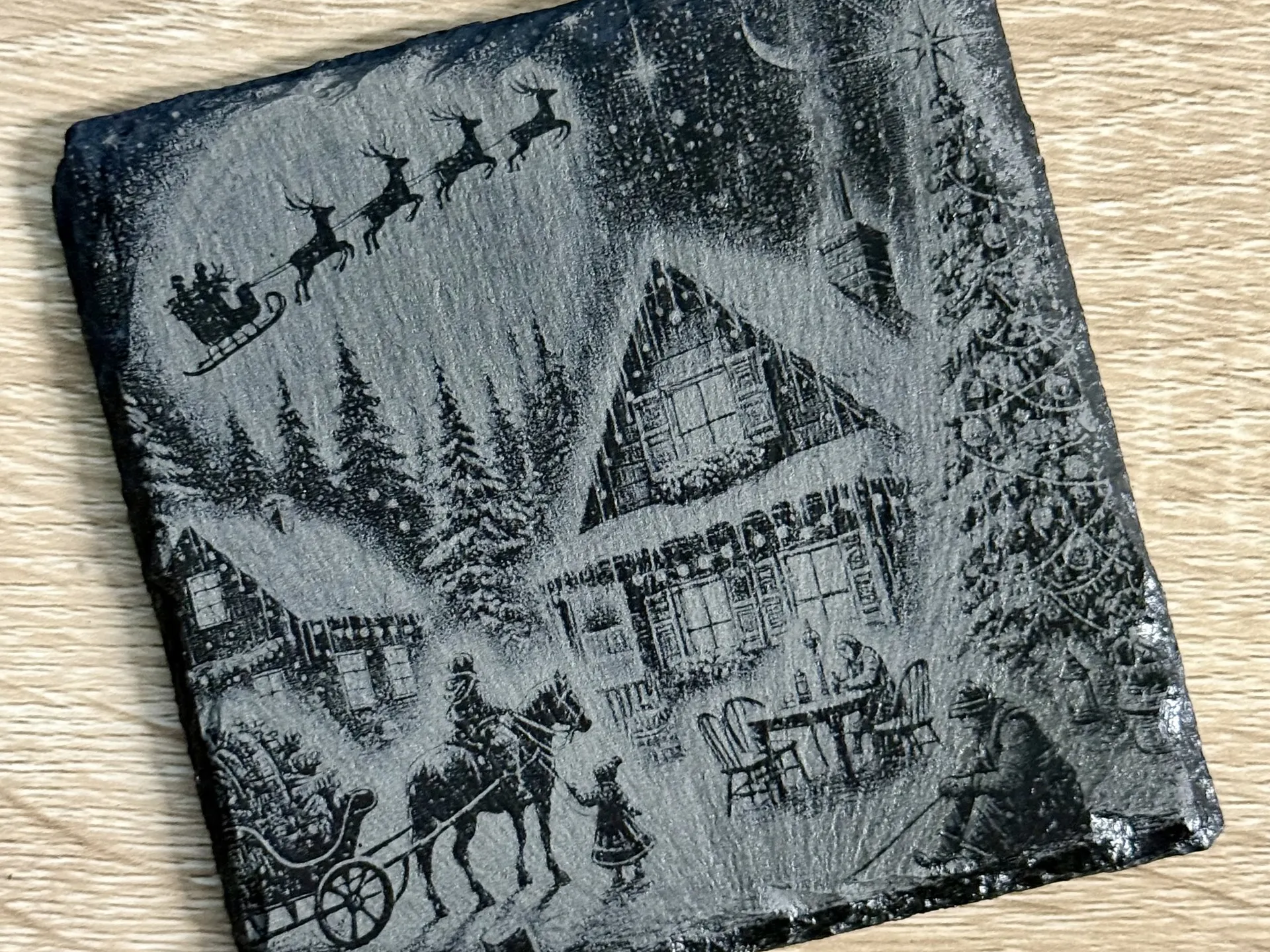 Vintage Christmas Illustration Coaster - real Atomm community coaster project
