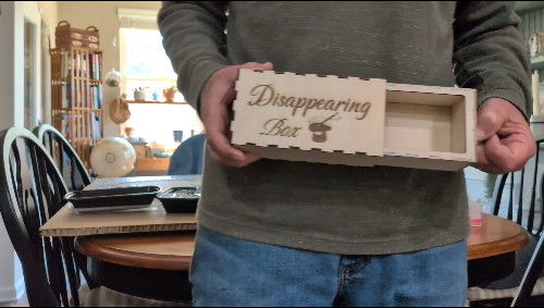 [Laser cut and engrave] "Magic Box" Disappearing Trick, Laser Cut and Engraved Magic for Fun