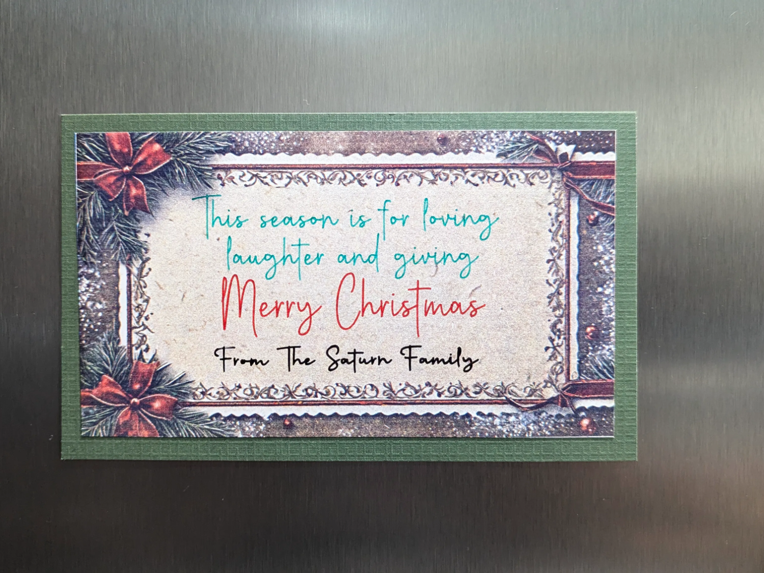 Christmas Card Fridge Magnets birthday card design
