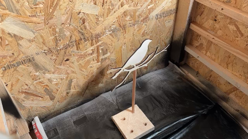 [Laser cut and engrave] Laser-geschnittener Vogelsilhouetten-Pflanzenstecker aus Metall