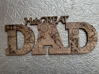 Decorative Wood Sign for Dad on Father's Day wood sign design