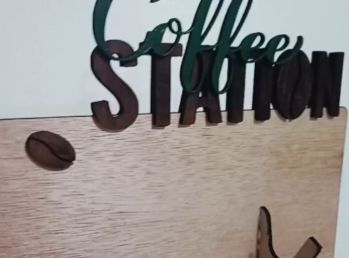 [Laser cut and engrave] Coffee Station - Coffee Organizer