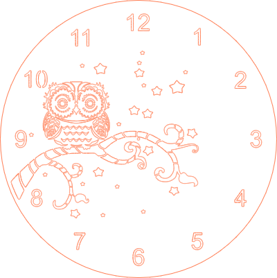 owl clock 350 mm.xcs