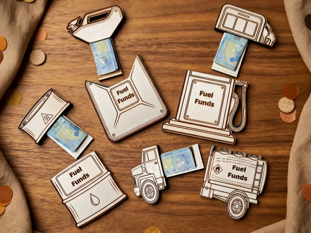 Laser Cut File Fuel funds Gift Card Money Holder SVG | Sliding Money ...