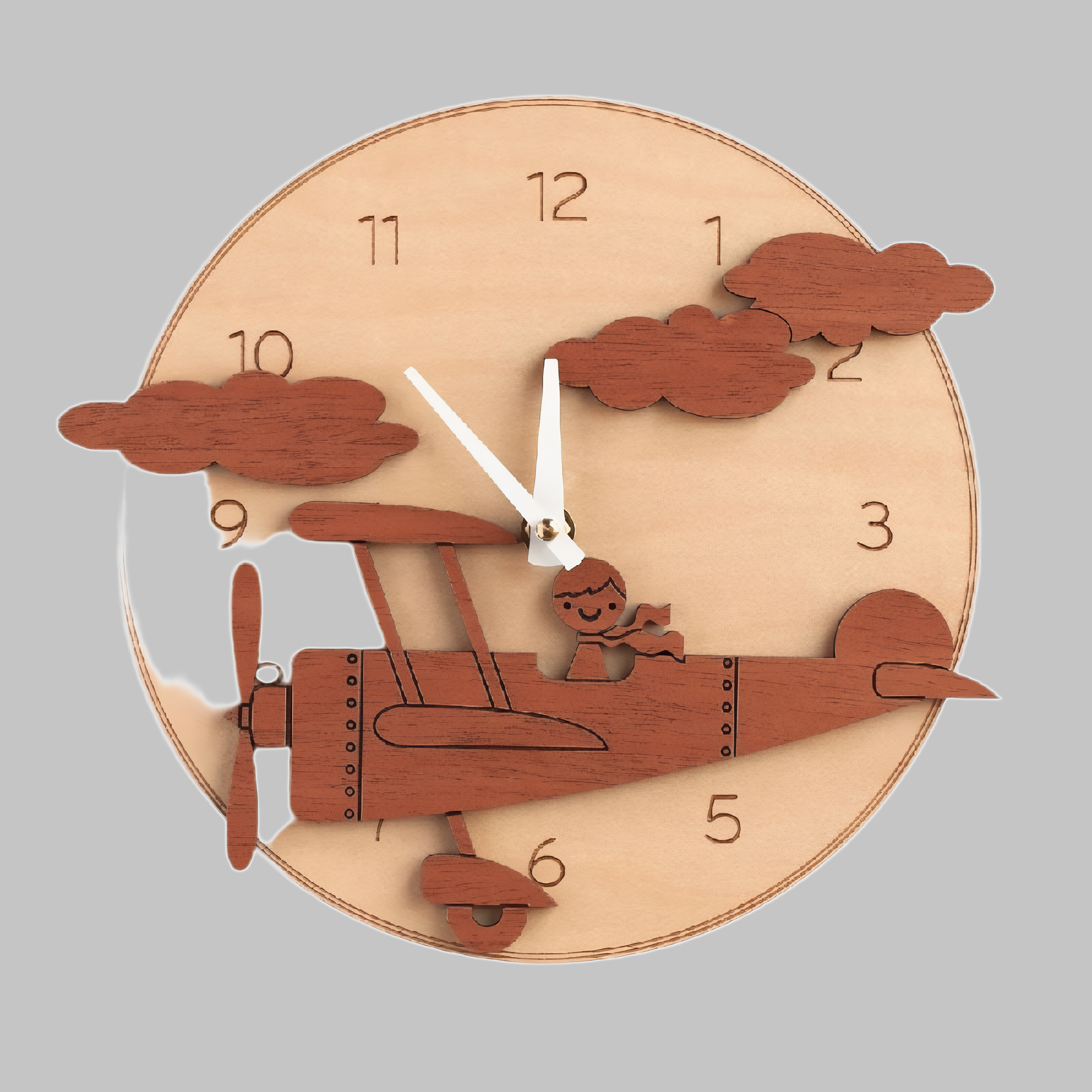 Airplane Wall Clock for Kids wall clock design