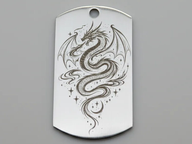 Dragon Design Stainless Steel Pendant dog tag pendant design