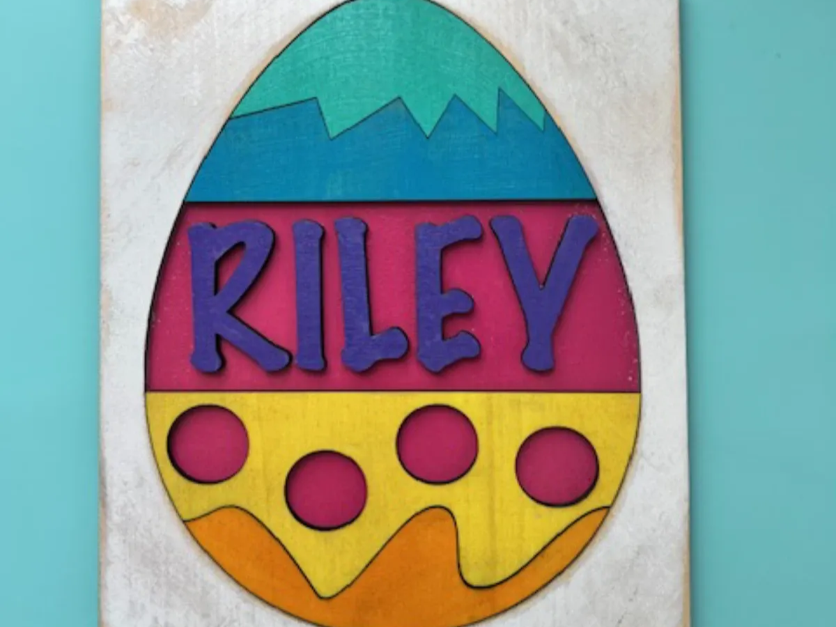 Easter Egg Name Puzzle laser cut word puzzle idea