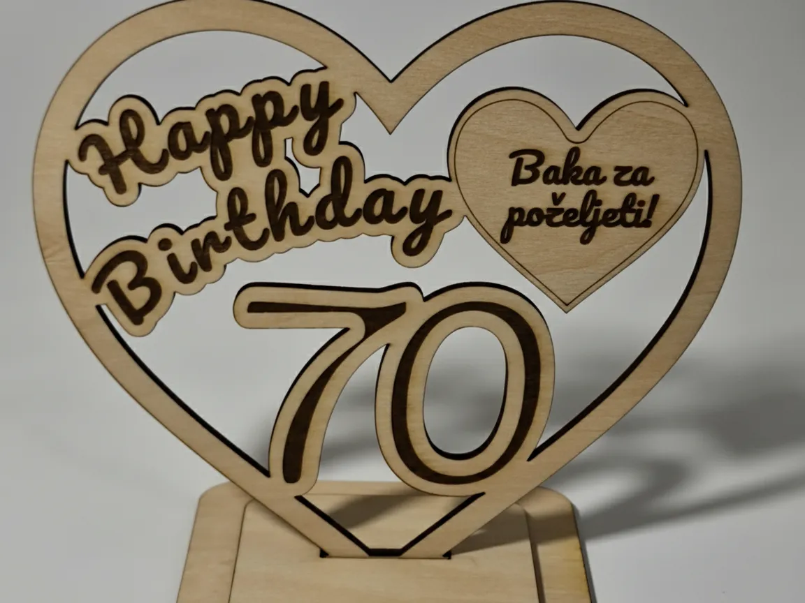 "Happy Birthday" 70th Birthday Gift for Grandma birthday gift design
