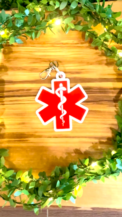 [Laser cut and engrave] Custom NFC Medical Emergency Bag Tag – Digital File