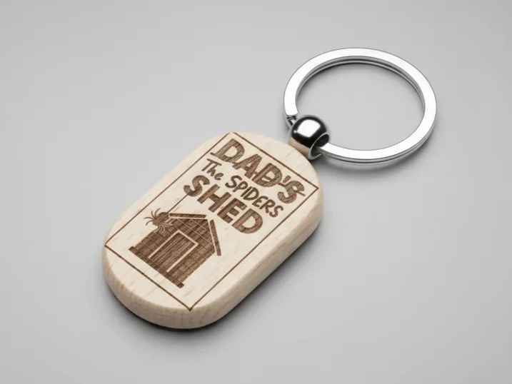 "NOT!" Dad's Shed Keychain father's day gift design
