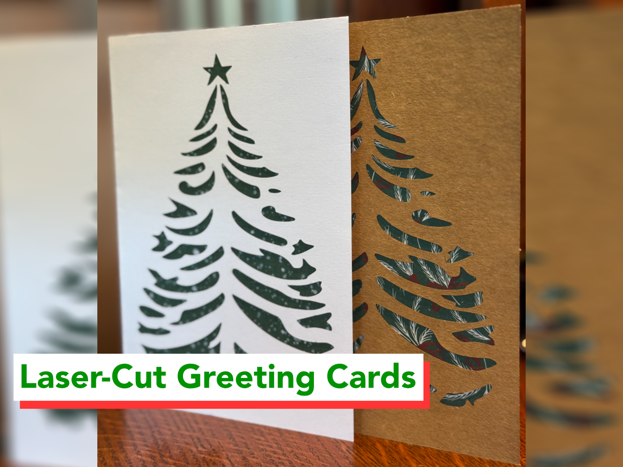 Simple Laser-Cut Greeting Cards birthday card design
