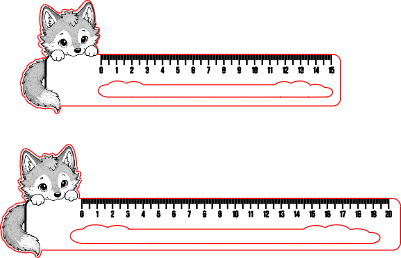 3-in-1 wolf Reading Ruler Bookmark – Personalizable Kids Line Guide (2 ...