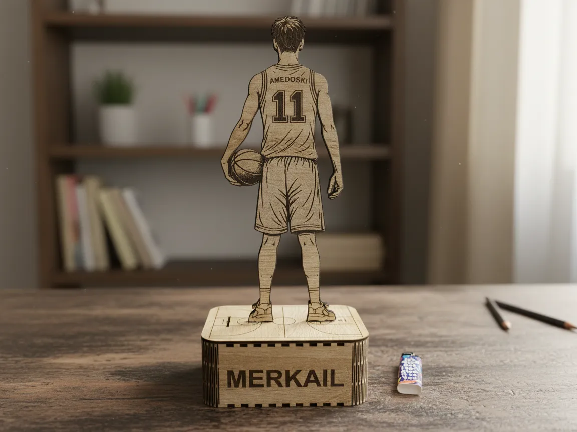 Basketball Player Piggy Bank Trophy gift idea