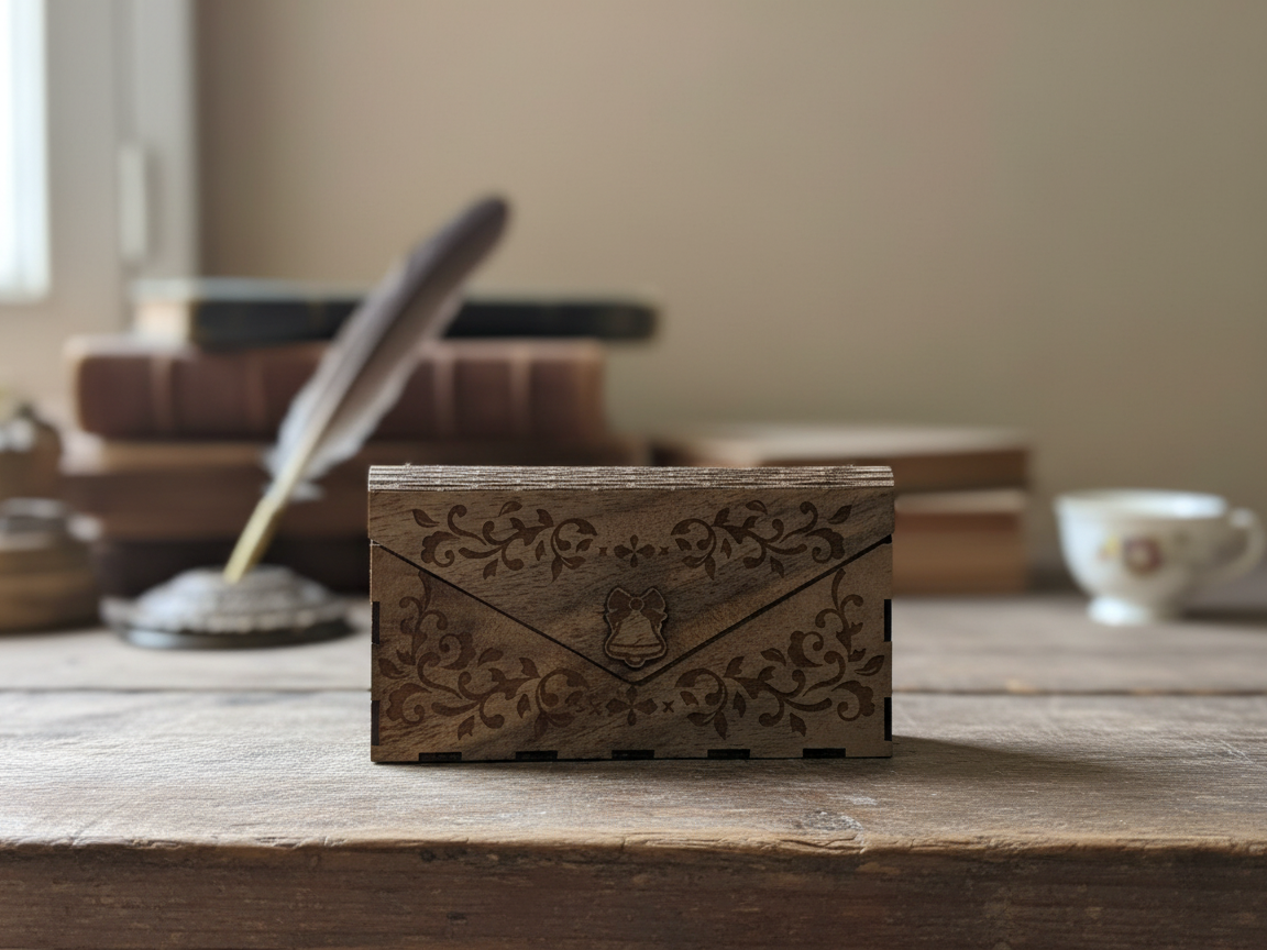 Envelope-Shaped Christmas Gift Box (Living Hinge) gift box design