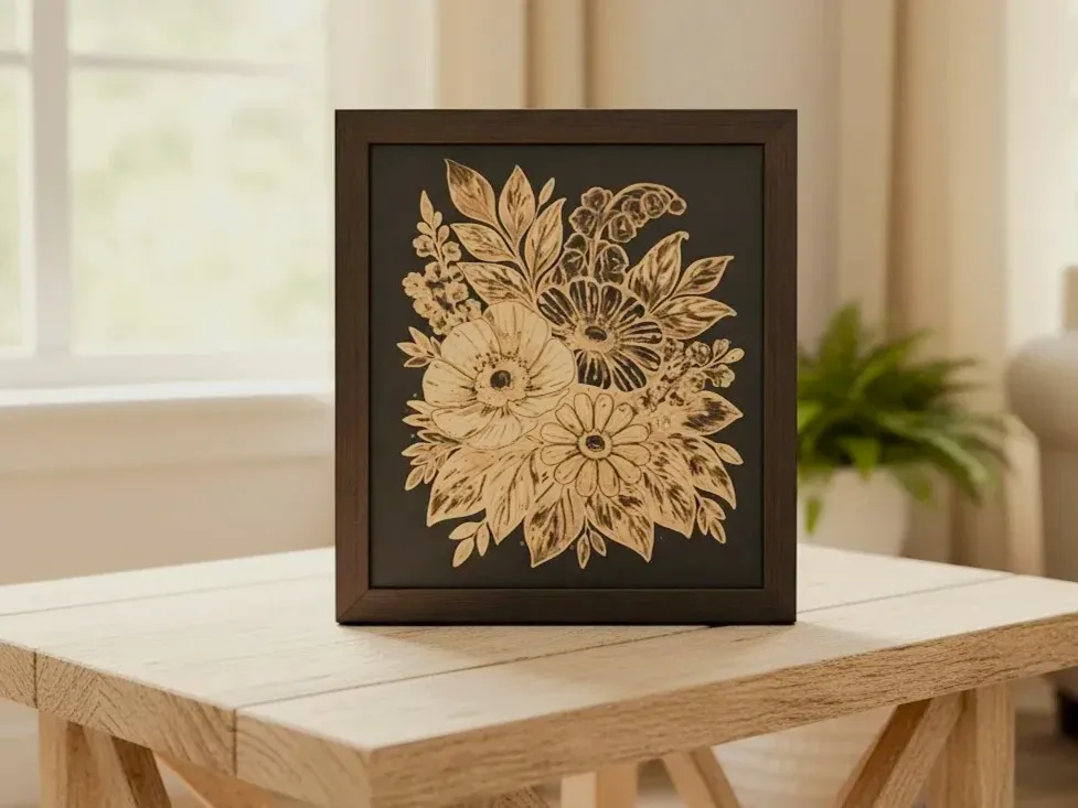 Midnight Bloom – Swatch-Mapped IR Floral Engraving on PLA - Free