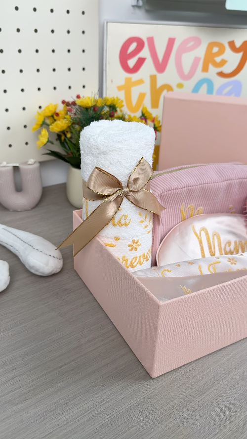 [DTF Printing] Personalized Mama Self-Care Gift Set with Toiletry Bag and Accessories