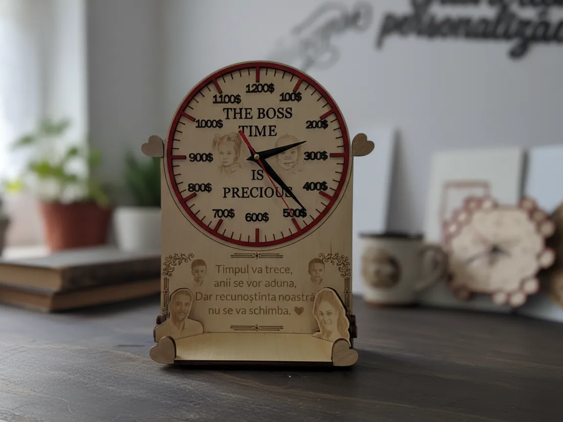 Personalized "Boss Time" Tabletop Clock office decor idea