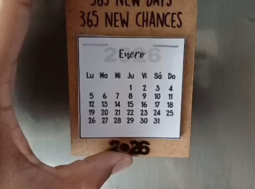 [Laser cut and engrave] Magnetic Calendar 2026