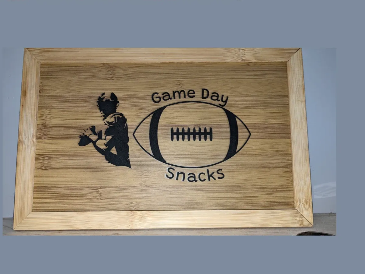 Game day snack tray sports party decoration design