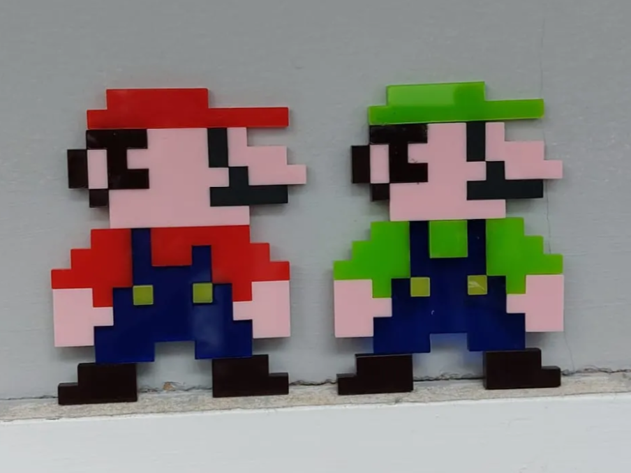 Super Mario Bros. Mario and Luigi Wall Art boyfriend birthday gift idea