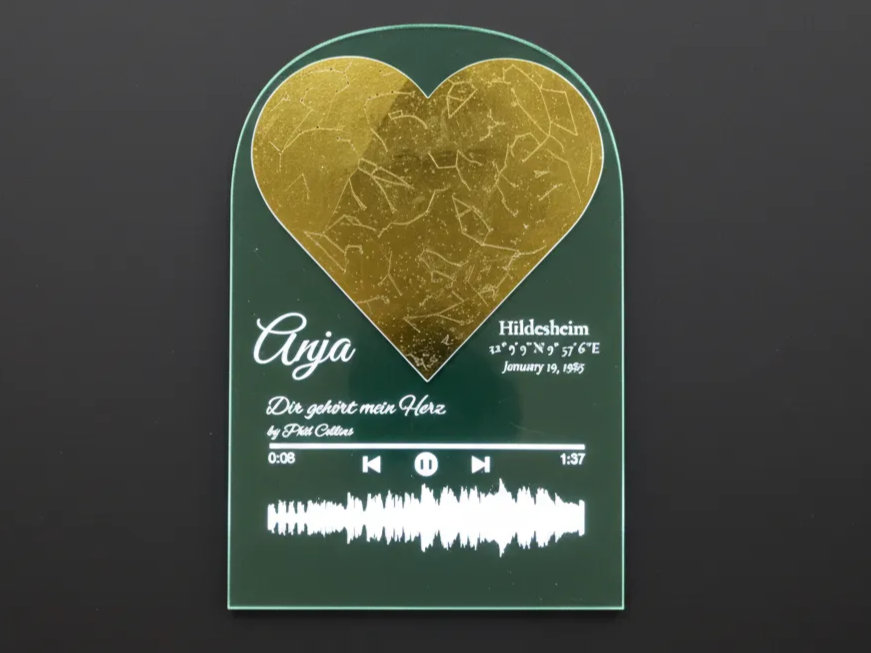 個性化星圖與音樂聲波播放器飾牌