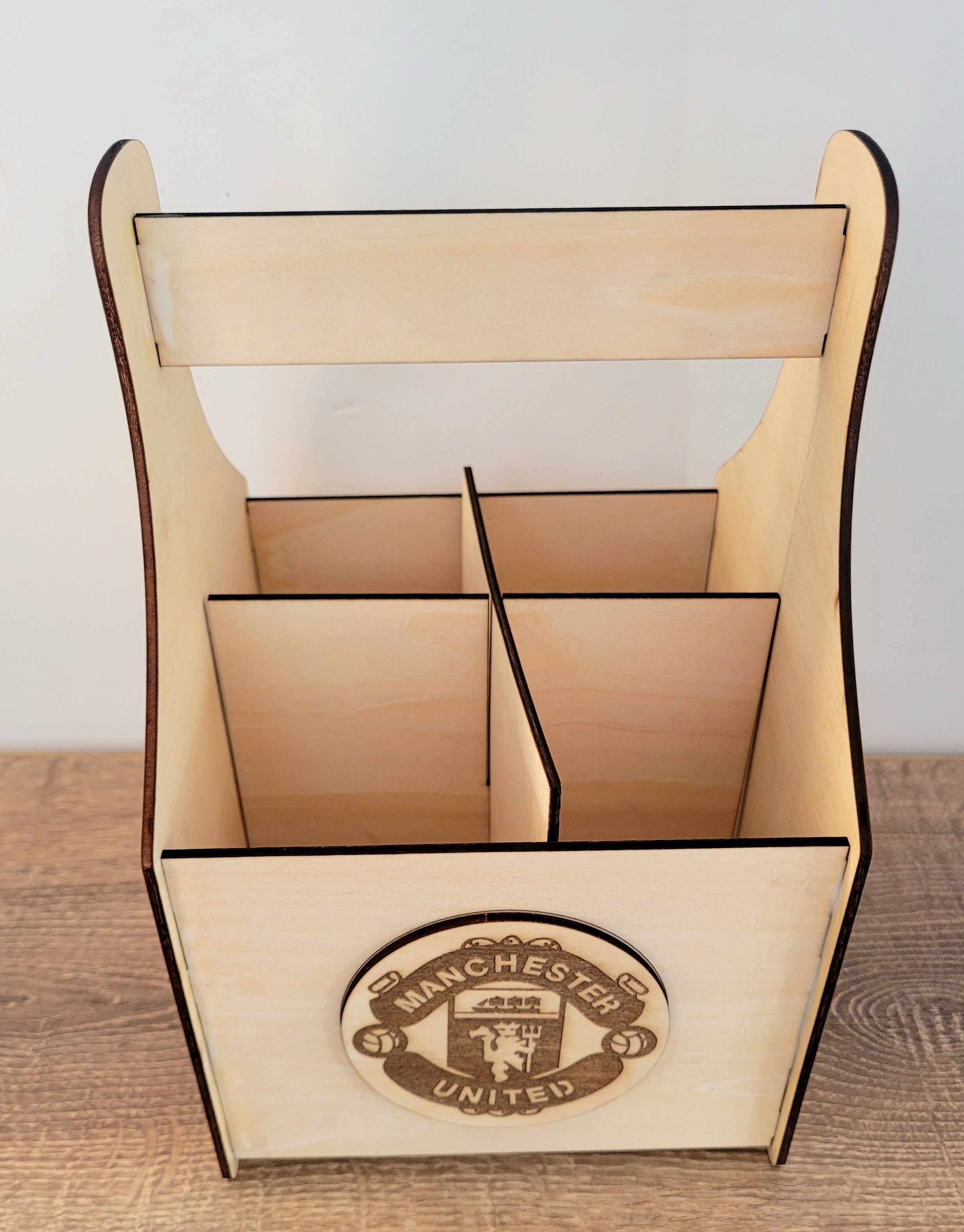 Father's Day Wooden Personalised Beer Caddy anniversary gift for him idea