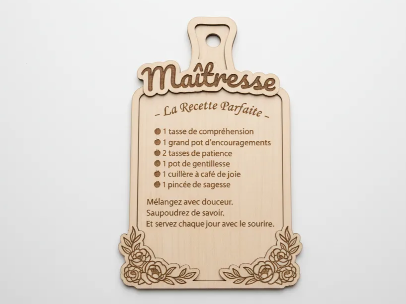 Teacher Appreciation Cutting Board Wall Sign cutting board design